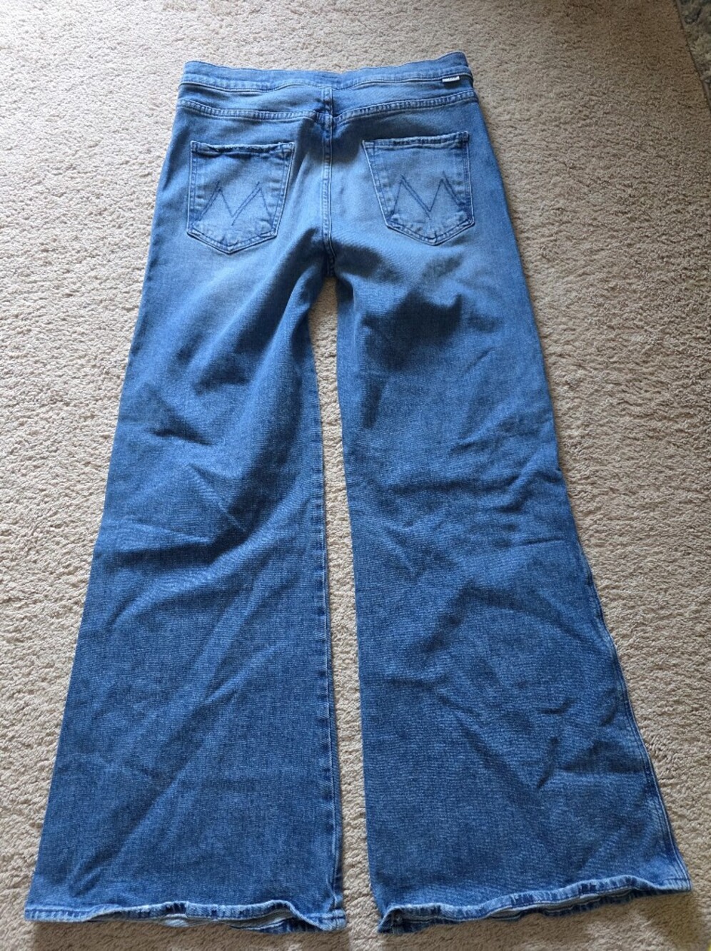 MOTHER Jeans Tab Roller Skim Wide Leg - Out Of Town 33 - Picture 2 of 7
